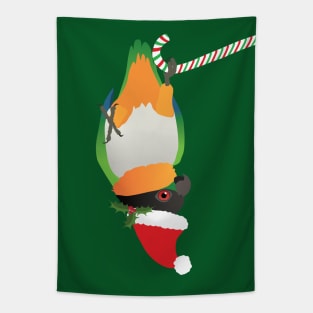 A cute Christmas black headed caique Tapestry