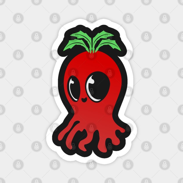 red ghost boo! cute and happy design Magnet by jaml-12