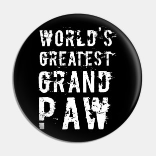 Grandpaw Worlds Greatest Grand Paw Funny Dogs Tee Pin