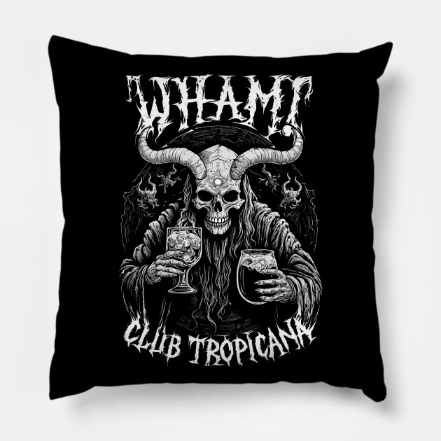 Club Tropicana -- Metal Style Original Design Pillow by DankFutura