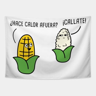 Hace Calor Afuera Spanish Pun Tapestry