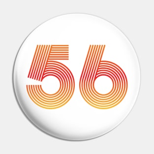 56 Retro Number Vintage Age Pin