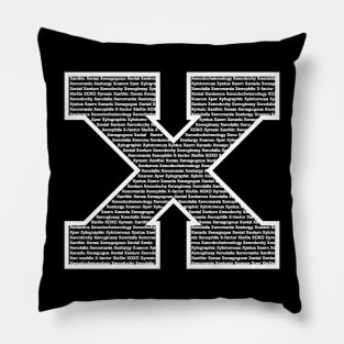 X White Pillow