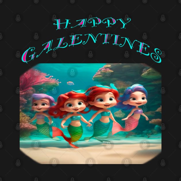 Galentines day mermaids by sailorsam1805