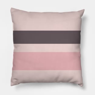 A perfect batter of Dirty Purple, Grey, Pale Pink and Soft Pink stripes. Pillow