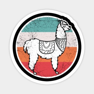 Vintage Retro Llama Magnet