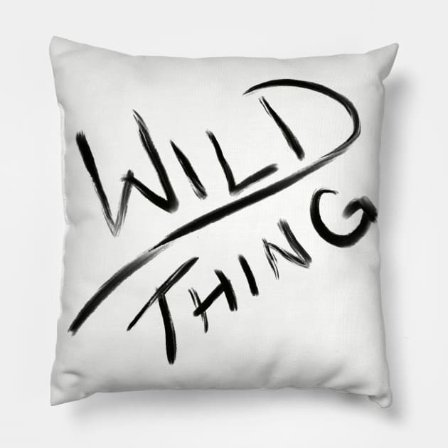 Wild Thing Pillow by VintageArtwork