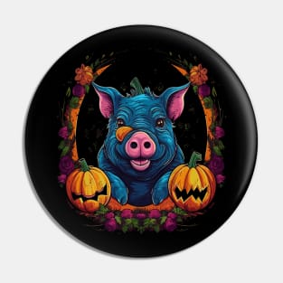 Pot-Bellied Pig Halloween Pin