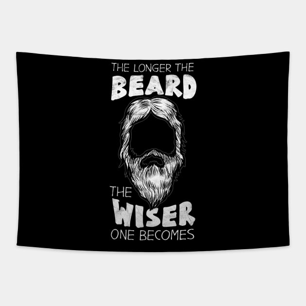 HIPSTERS-The Longer The Beard The Wiser One Becomes Tapestry by AlphaDistributors