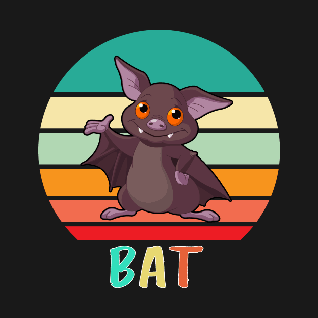 Vintage Retro Bat by adrinalanmaji