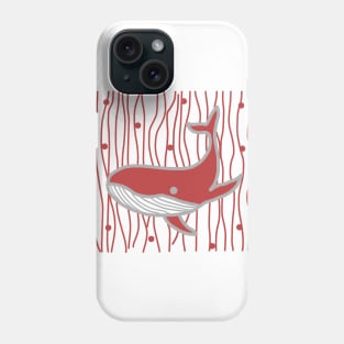 Whale - Red Phone Case