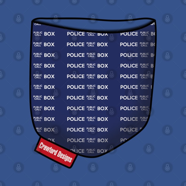 Police Box pocket by CrawfordFlemingDesigns