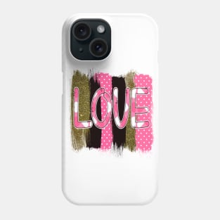 Love. Brush Strokes. Phone Case