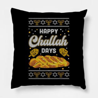 Happy Challah Days Hanukkah Chanukah Funny Jewish Bread Pillow