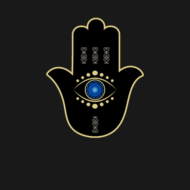 Blue Evil Eye Matiasma Talisman Hamsa Hand by dali