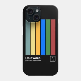 Delaware State Flag  // Original Minimalist Artwork Poster Design Phone Case