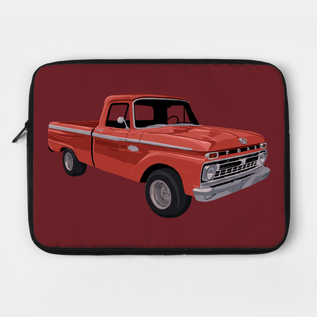 old red ford pickup truck