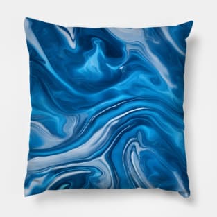 SKY BLUE LIQUID MARBLE DESIGN, PATTERN Pillow