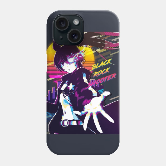 Black Rock Shooter Phone Case by 80sRetro