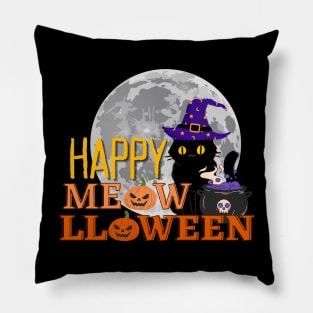 Happy meowlloween Pillow