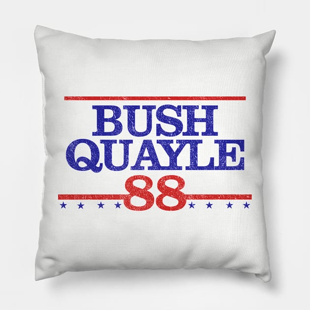 Distressed Bush Quayle 88 Pillow by Tee Arcade