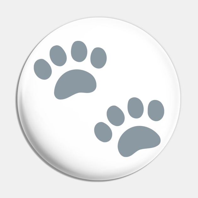 Animal Footprints Sillhouette Emoticon Pin by AnotherOne