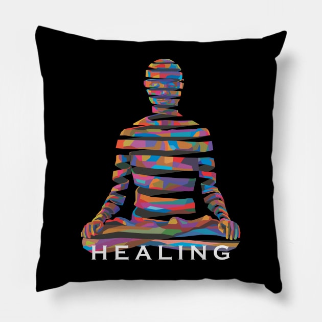 HEALING Pillow by Suroto