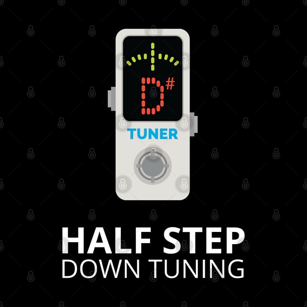 Half Step Down Tuning Pedal Tuner Dark Theme by nightsworthy