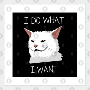 I Do What I Want Cat Posters And Art Prints Teepublic