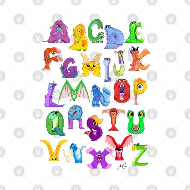 Monster Alphabet by OptionJoe Art