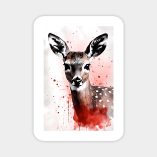 Roe Deer Ink Painting Magnet