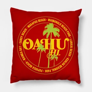 Oahu Hawaii Best Beaches Hawaiian Vacation Souvenir Pillow