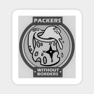 Packers Without Borders Merch Black and White Magnet