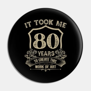 80th Birthday Pin