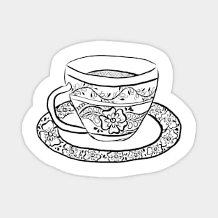 Intricate Tea Cup Magnet