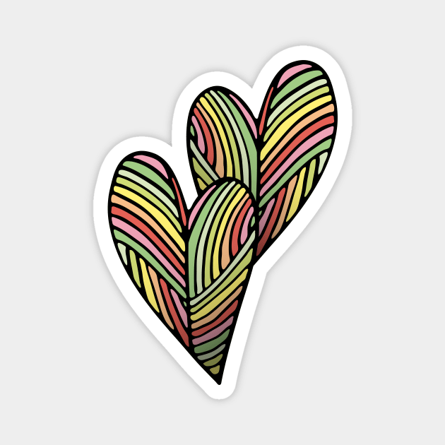 Two Hearts Magnet by majoihart