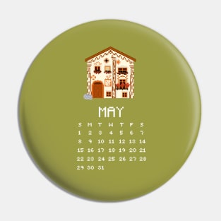 May 2022 Calendar Pixel Art Pin