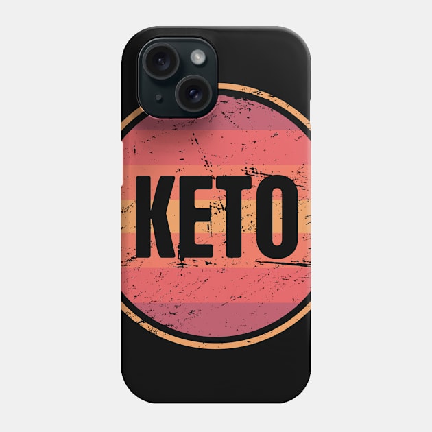 Retro Vintage Keto Graphic Phone Case by MeatMan