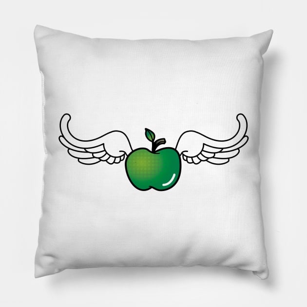 The.Delicious.Apple (Granny Smiff) Pillow by districtNative