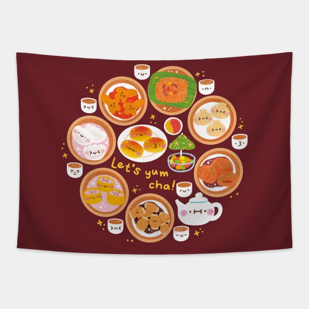 Let’s Yum Cha Tapestry by Figberrytea