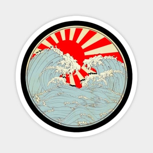 Retro Great Wave Off Kanagawa Art Gift Idea Japanese Lover Magnet