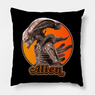 Retro Alien Xenomorph Tribute Pillow