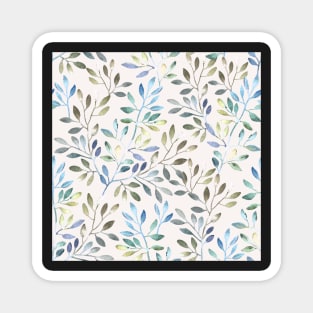 Daybreak Watercolor Leaves Pattern Magnet