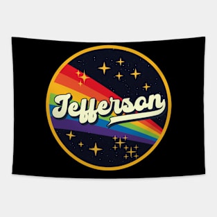 Jefferson // Rainbow In Space Vintage Style Tapestry