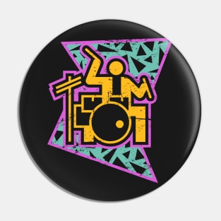 Rad 90s Drummer Pin