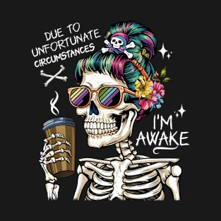 Always Awake Cant Sleep Skeleton T-Shirt