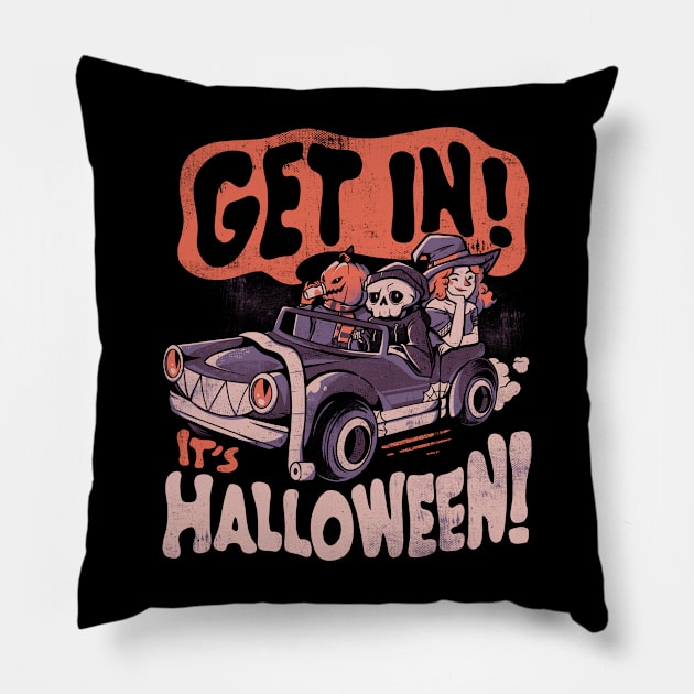 Get In Its Halloween - Halloween Pumpkin Skull Gift Pillow by eduely