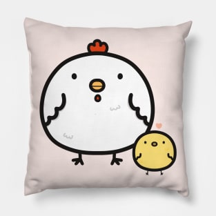 Cute chick and chicken Pillow