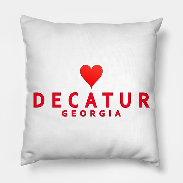 Decatur Georgia Pillow by SeattleDesignCompany