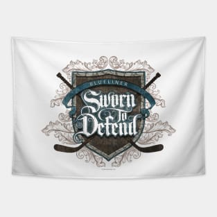 Sworn To Defend (Hockey Defenseman) Tapestry